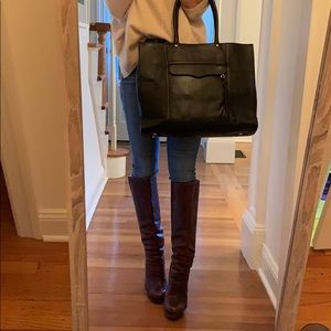 Rebecca Minkoff MAB large black leather tote